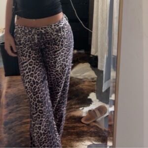 Black Top and Leopard Print Leggings